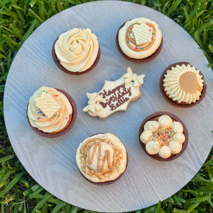 Carob Pupcakes & Birthday Cookie Plaque