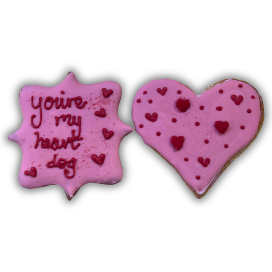 Pink Heart Dog Cookie Pack